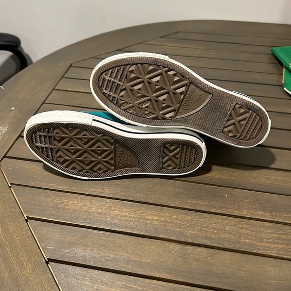 {Converse} Custom Chuck Taylor All Star Teal High-Top Sneakers - Picture 4 of 6